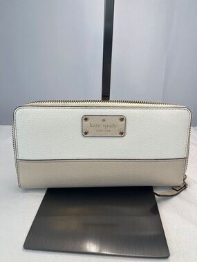 Kate Spade Wellesley Neda Full Zip-Around Leather Wallet colorblock